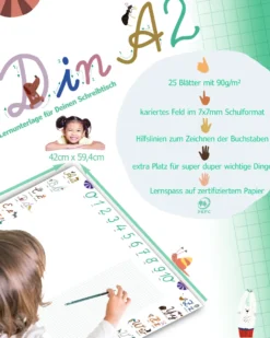 ABC Schreibtischunterlage Schreibschrift zum Abreißen