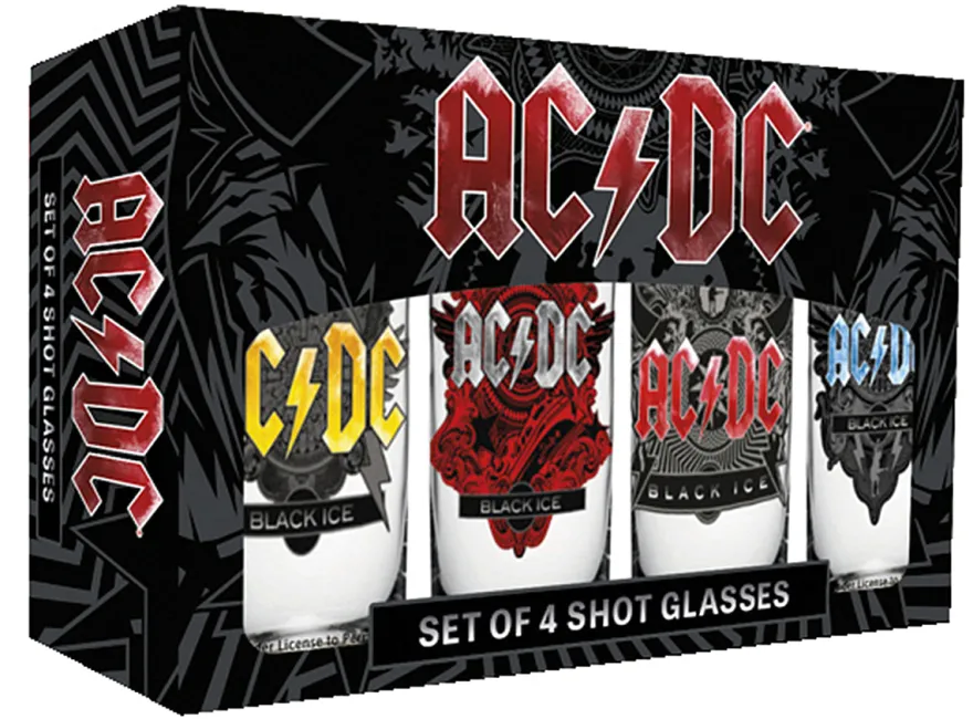 AC/DC Black Ice Schnapsgläser 4er-Set