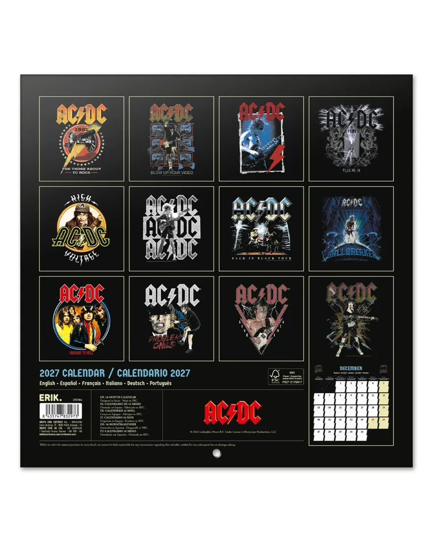 AC/DC Kalender 2027