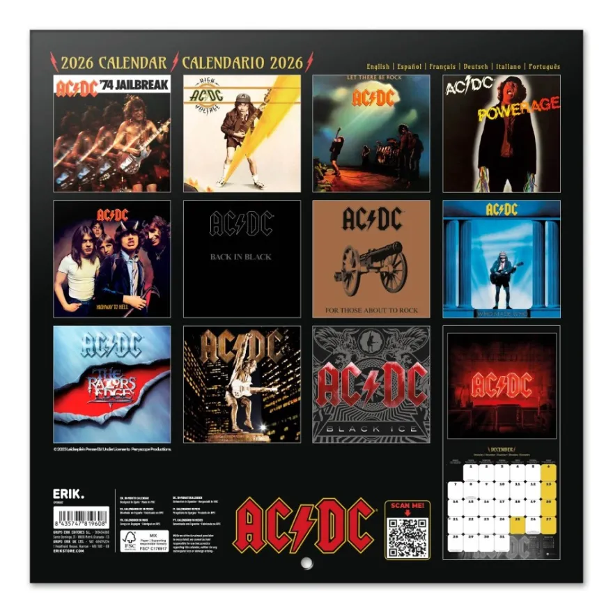 AC/DC Kalender 2026
