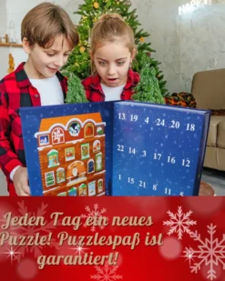 Adventskalender mit 24 Puzzles (je 25 Puzzleteile, 20 x 20cm)