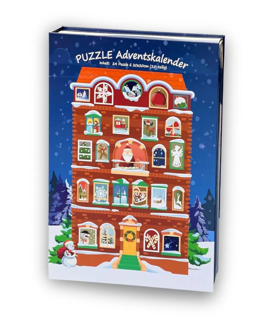 Adventskalender mit 24 Puzzles (je 25 Puzzleteile, 20 x 20cm)