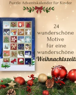 Adventskalender mit 24 Puzzles (je 25 Puzzleteile, 20 x 20cm)