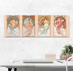 Alfons Mucha Poster Jugendstil Die Vier Künste