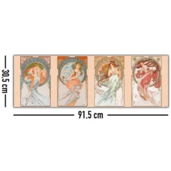 Alfons Mucha Poster Jugendstil Die Vier Künste