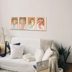 Alfons Mucha Poster Jugendstil Die Vier Künste