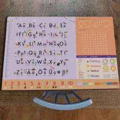 Alphabet Schreibtischunterlage lila für Kinder 60 x 40 cm