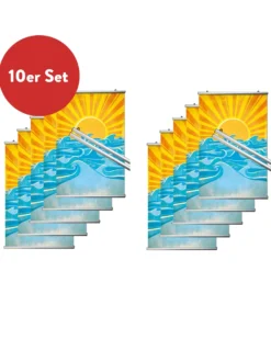 Aluminium Klemmschiene Posterleistenset 61 cm 10 Paar