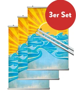 Aluminium Klemmschiene Posterleistenset 61 cm 3 Paar