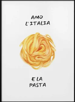 Amo l´italia Kunstdruck Poster | in verschiedenen Größen, gerahmt oder ungerahmt | by Ohkimiko