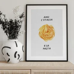 Amo l´italia Kunstdruck Poster | in verschiedenen Größen, gerahmt oder ungerahmt | by Ohkimiko