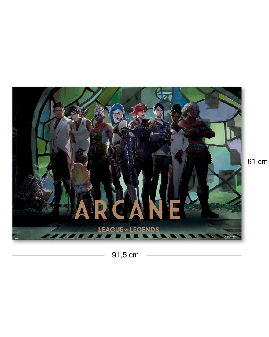 Arcane Poster Zaun Collage League Of Legends