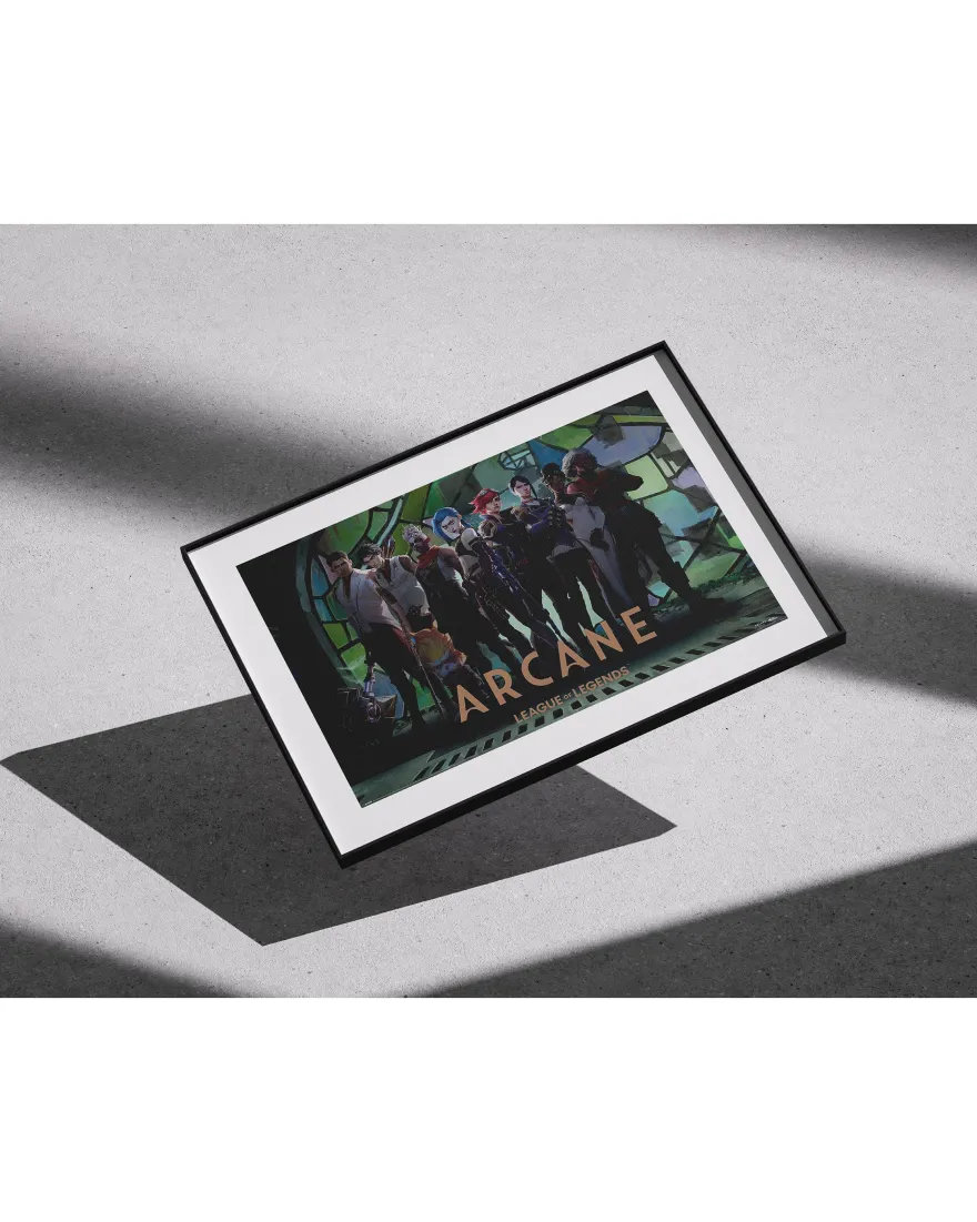 Arcane Poster Zaun Collage League Of Legends
