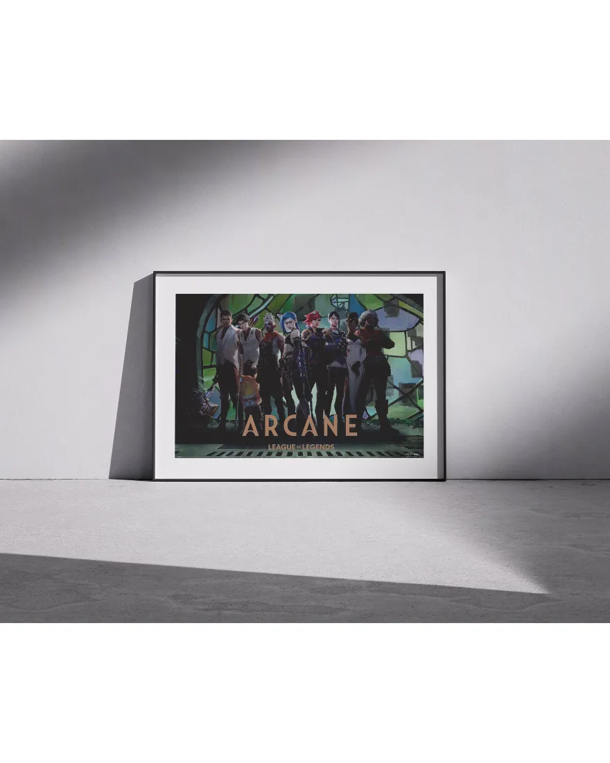 Arcane Poster Zaun Collage League Of Legends