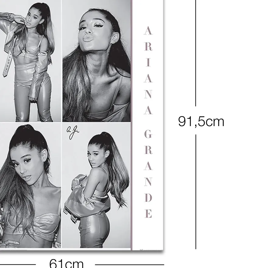 Ariana Grande Poster Black & White