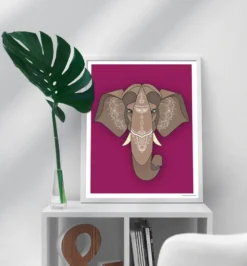 Asiatischer Elefant Kunstdruck Madeleine