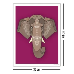 Asiatischer Elefant Kunstdruck Madeleine