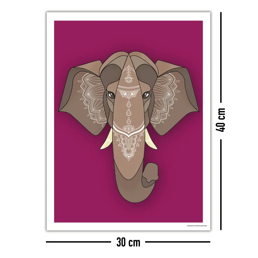Asiatischer Elefant Kunstdruck Madeleine