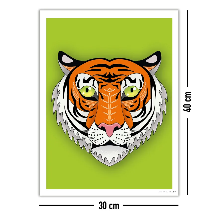 Asiatischer Tiger Kunstdruck Madeleine