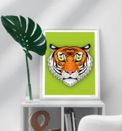 Asiatischer Tiger Kunstdruck Madeleine