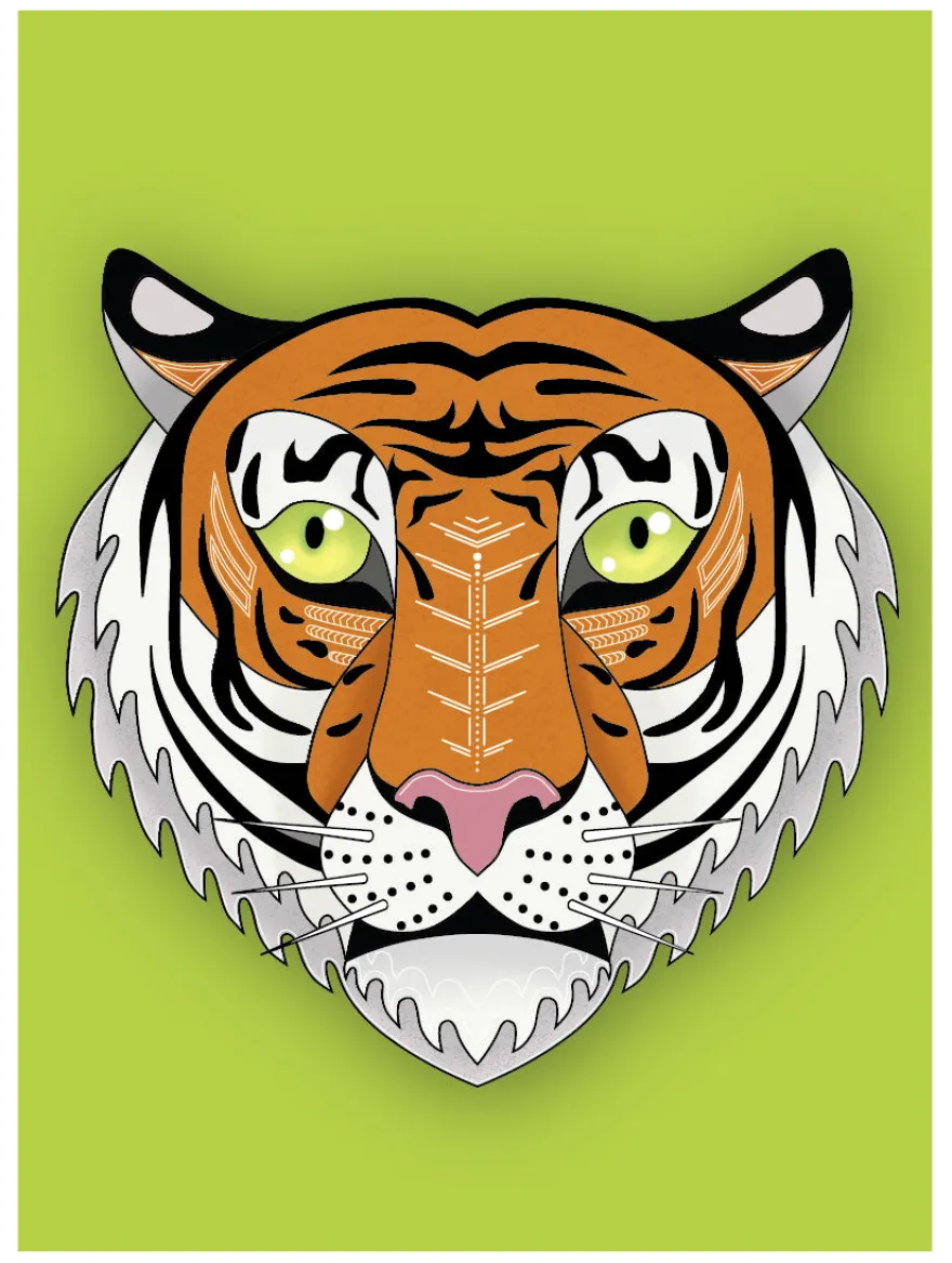 Asiatischer Tiger Kunstdruck Madeleine