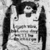 Banksy Poster Affe Laugh now, but one day we'll be in charge