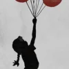 Banksy Poster Girl Floating Türposter