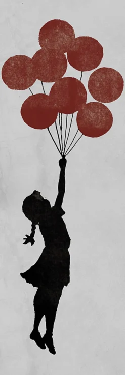 Banksy Poster Girl Floating Türposter