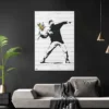 Banksy Poster Throwing Flowers