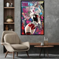 Batman Poster Comic Harley Quinn Neon