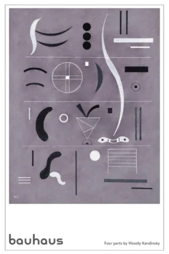Bauhaus Poster Four Parts By.. Wassily Kandinsky