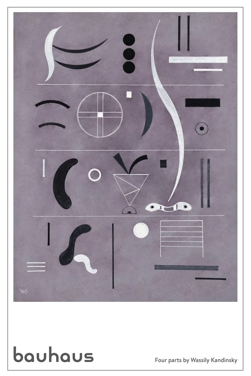 Bauhaus Poster Four Parts By.. Wassily Kandinsky
