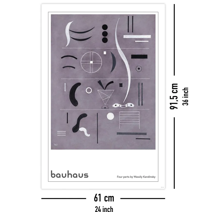 Bauhaus Poster Four Parts By.. Wassily Kandinsky