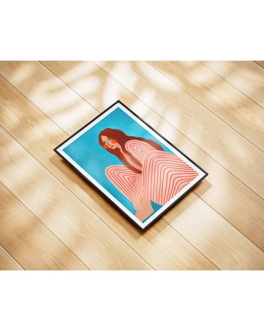 Bea Müller Kunstdruck The.. Woman with the Ginger Hair