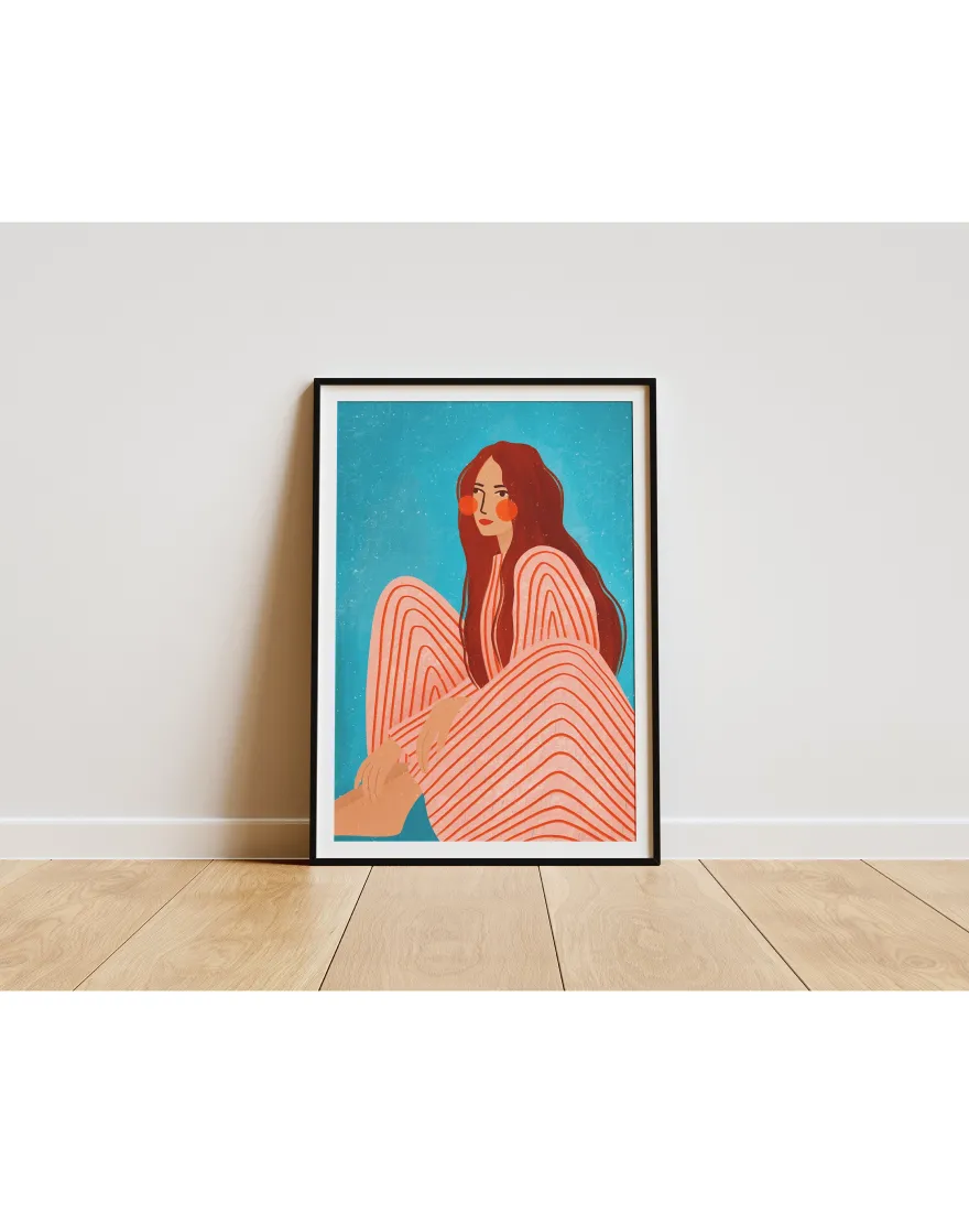 Bea Müller Kunstdruck The.. Woman with the Ginger Hair