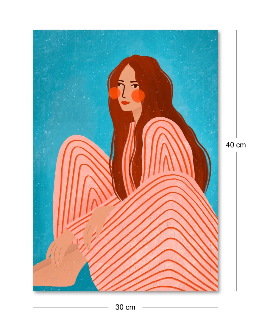 Bea Müller Kunstdruck The.. Woman with the Ginger Hair