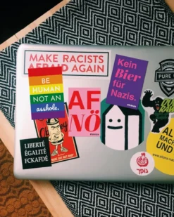Be Human not an Asshole | Sticker Set - 50 Stück | 5,5 x 8,5 cm