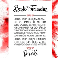 Beste Freundin Kunstdruck