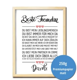 Beste Freundin Kunstdruck
