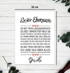 Bester Ehemann Kunstdruck