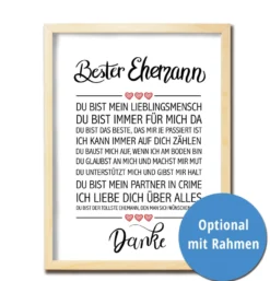 Bester Ehemann Kunstdruck