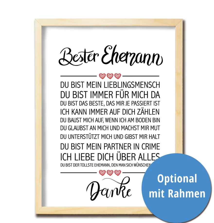 Bester Ehemann Kunstdruck