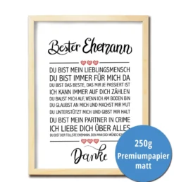 Bester Ehemann Kunstdruck