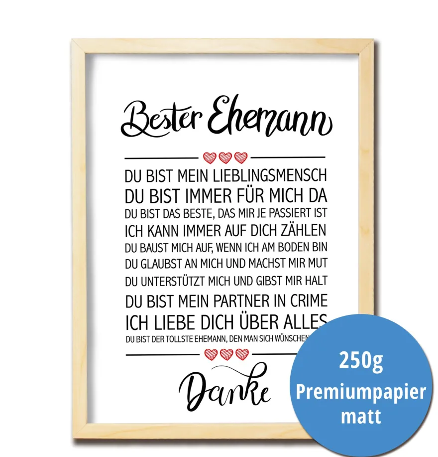 Bester Ehemann Kunstdruck