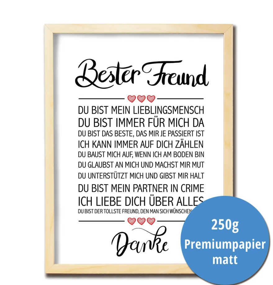 Bester Freund Kunstdruck