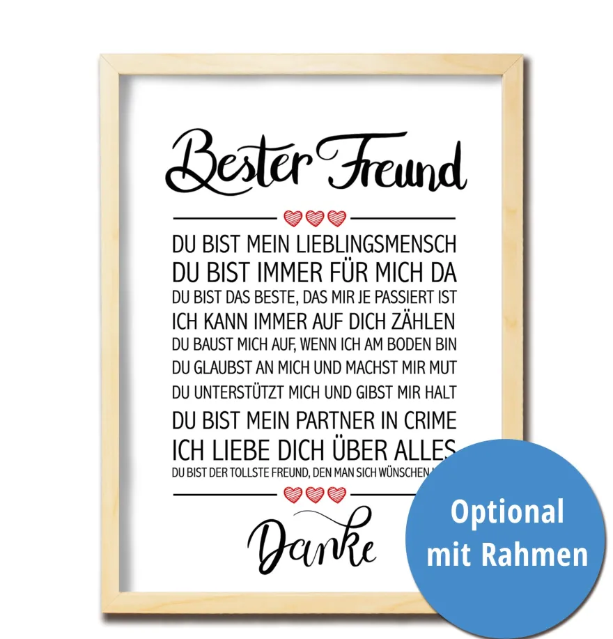 Bester Freund Kunstdruck