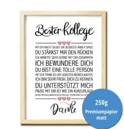 Bester Kollege Kunstdruck
