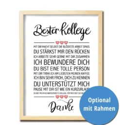 Bester Kollege Kunstdruck