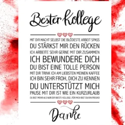 Bester Kollege Kunstdruck