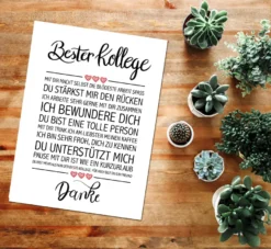 Bester Kollege Kunstdruck